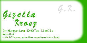 gizella krosz business card